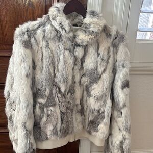 Raffaela Vintage 100% Rabbit Fur Lined Jacket